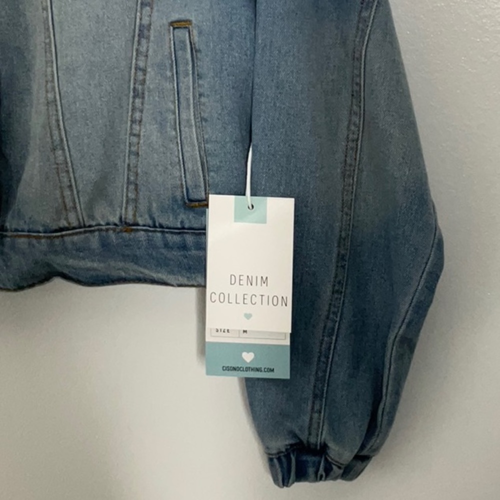 Women's Blue Denim Jean Jacket - Picture 3 of 7